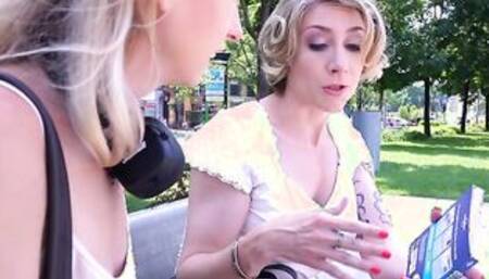 Hot Milf Julie Holly needs a hot girl to show her around town and much more