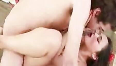 Allie Haze fucking into the bed with her unshaved bush