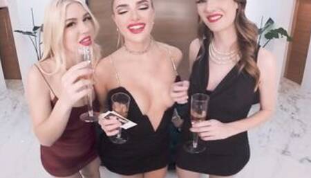 Super Sexy ladies, Ashley Lane, Jazlyn Ray, and Kenzie Anne, welcome the new year with a BANG
