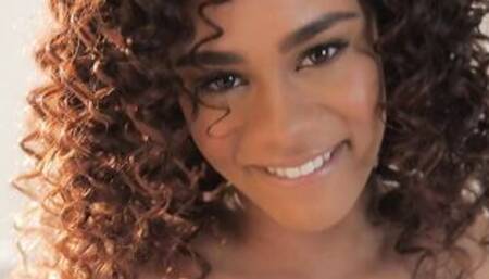 Ebony Babe Scarlit Scandal Strips and Plays With Perky Nipples Before She Masturbates