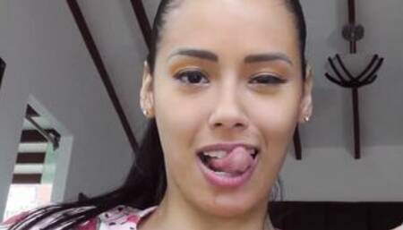 Dark Hair Colombiana Andreina De Luxe Loving Good Sex Action With Stud After Being Oiled Up & Licked Great - HISPANIC MYLF