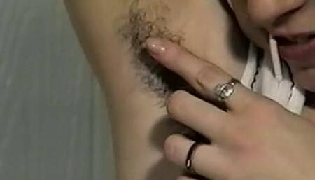 Lilly's Hairy Armpits Need A Load