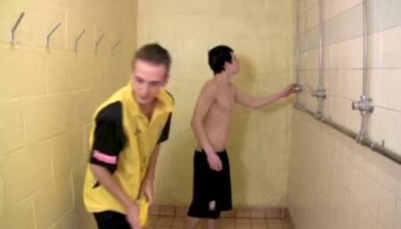 British Footballers Hit the Showers