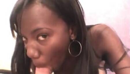 Cock sucking POV ebony teen