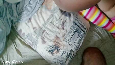 Threesome POV Wife Shared Husband, Cum on Tits - Amateur FFM Threesome Kira Green (full)