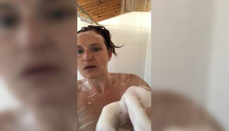 Sexy Mature Redhead Rachel Wriggler Sets Her Phone up in the Shower and Films the Entire Thing for You