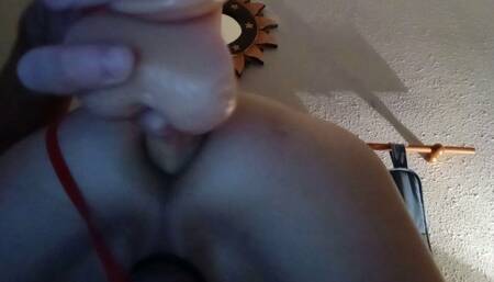 On All Fours and Fucking My Anus with a Dildo