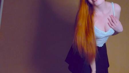 Young, Shy Redhead Strips and Plays with Her Pussy For the Camera ????????