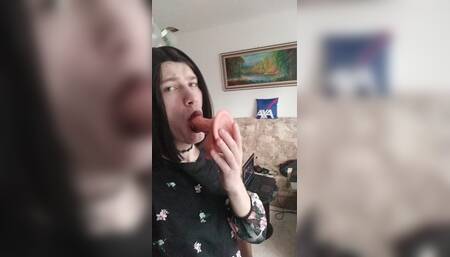 Sissy Sucking Dildo