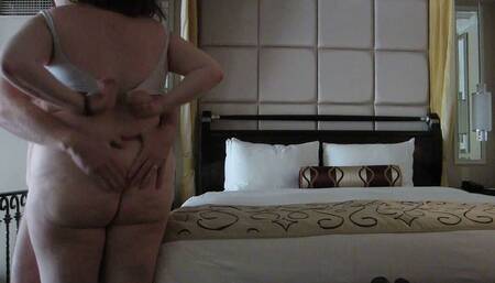 Wife cheating on husband in business conference hotel room