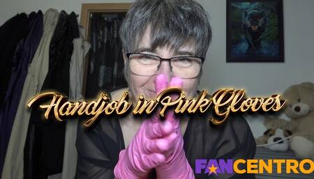 Handjob in Pink Gloves