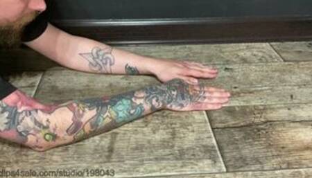 Cruel hands trampling with high heels