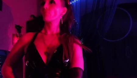 Femdom Mistress Eva Latex Dominatrix Sexy Fetish Big Ass MILF Solo Strap Kink Vinyl Pvc