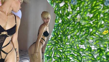 Blonde in Very Hot Oil Masturbates in Her Room While There Is No One at Home.