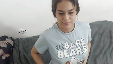 I Receive a Delicious Blowjob From My Horny Latina Stepsister