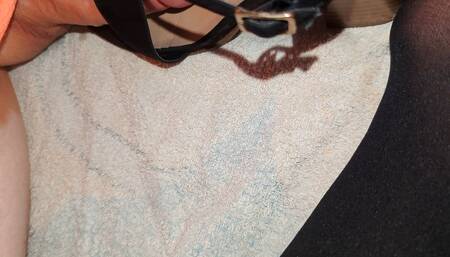 Slowly Fuck High Heel Strap Shoe Until I Shoot Moaning Orgasm Wearing Tights Pantyhose Cum Sperm Jizz Spunk Cumshot