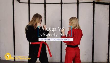 Olga VS Sweety Aura gi fight domination