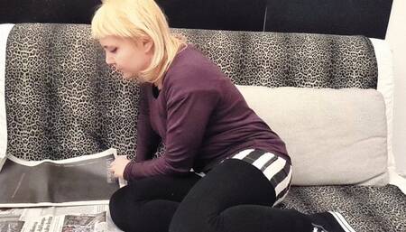 MASTURBATING WITH THE NEWSPAPER AGAIN