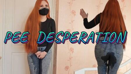 Redhead Pee Desperation and Jeans Wetting