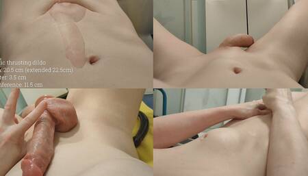 Belly Bulge with a Thrusting Dildo and Cumshot