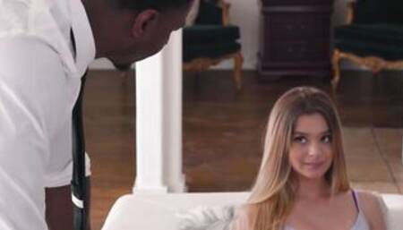 His big black cock Get Babysitter Molly Little's Attention Alright