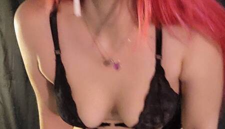 Eat my ashes and 2 lit cigarette butts - hot lingerie - human ashtray