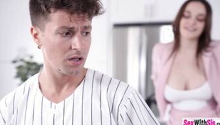 Stepsisters huge tits distracted stepbro