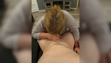 BBW Sucks Cock and Makes Him Cum!