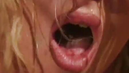 Guy with nice big cock bends over sexy blonde MILF for doggy fuck after blowjob