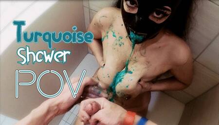Turquoise Shower POV [4k]