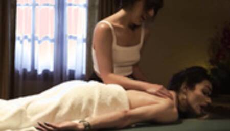 Trans Ariel Demure licks pussy to relax