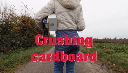 Crushing cardboard boxes - Kartons zertreten