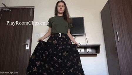 Pretty Long Skirt and Old T-shirt Ripped Up - HD