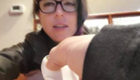 Public Orgasm. He Controls My Toy Till I Cum