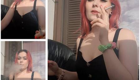 Enjoying a cig in natural sunlight