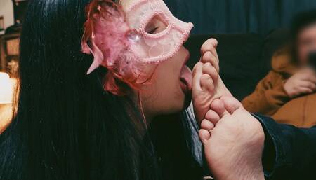 Girl Licking Her Neighbor's Feet
