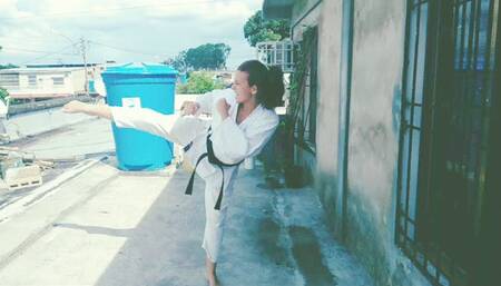 I submit lady kenpo under my powerful feet