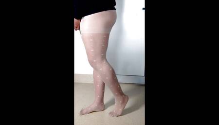 White pantyhose are so sexy on me !