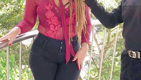 Interview on the Street with a Young Latina with a Big Ass, Ends in Sex