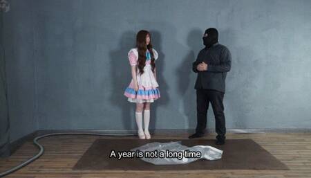 Alice doll in a vacuum bag in the archive with vibro