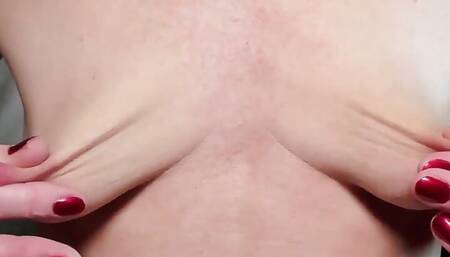 Tits and Pussy with Burgundy Nails