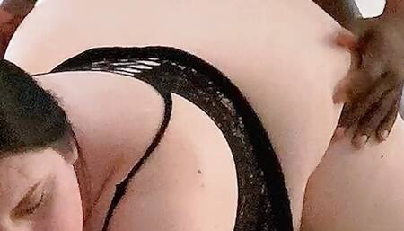 Sexy Hot Chubby White Girl Gets Cummed in