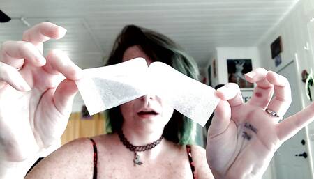 Hairy camgirl armpit waxing ASMR