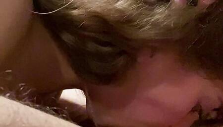 Deep blowjob and spitting on cock in car Compilation