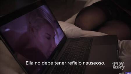 Olive Glass viendo porno con Olive. Sub. Esp.