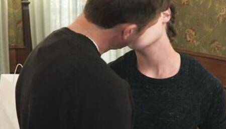 Slippery FTM cunt pounded by DILF's big cock