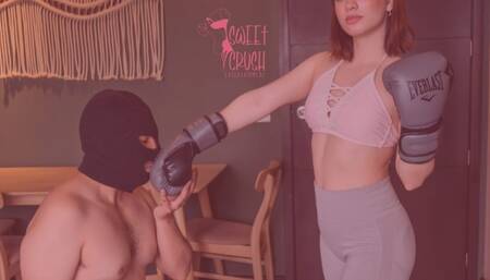 Boxing training with my loser slave