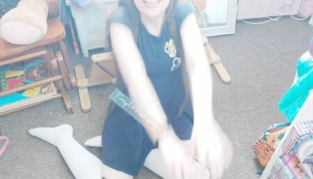 Silly toy time in playroom