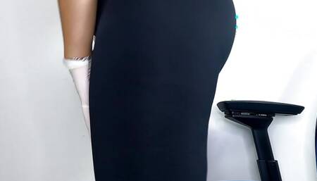 Jerk off instruction with gloves and leggins (custom video)