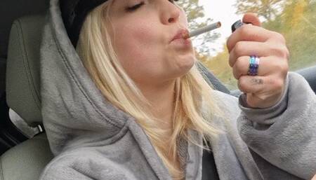 Driving in big Hoodie